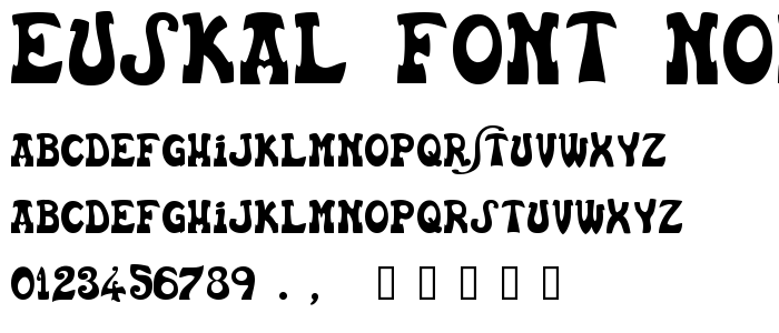 Euskal Font Normal font